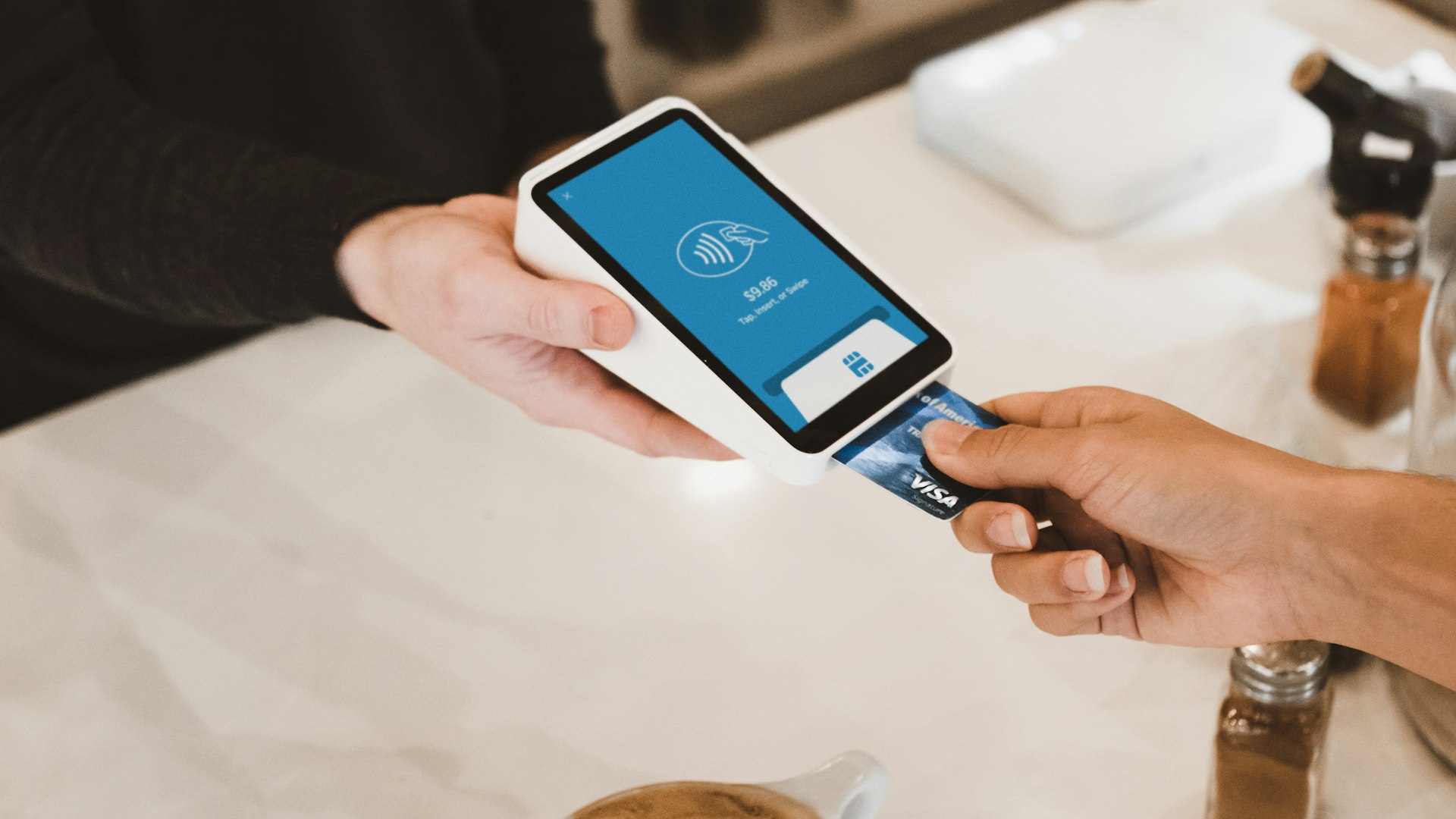 Modern office environment with analytics displays